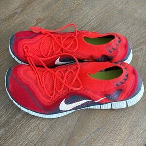 Nike Free‎ Plus Running Shoes Men Sz 13 Orange Red BRS 1000 Lightweight Sneakers